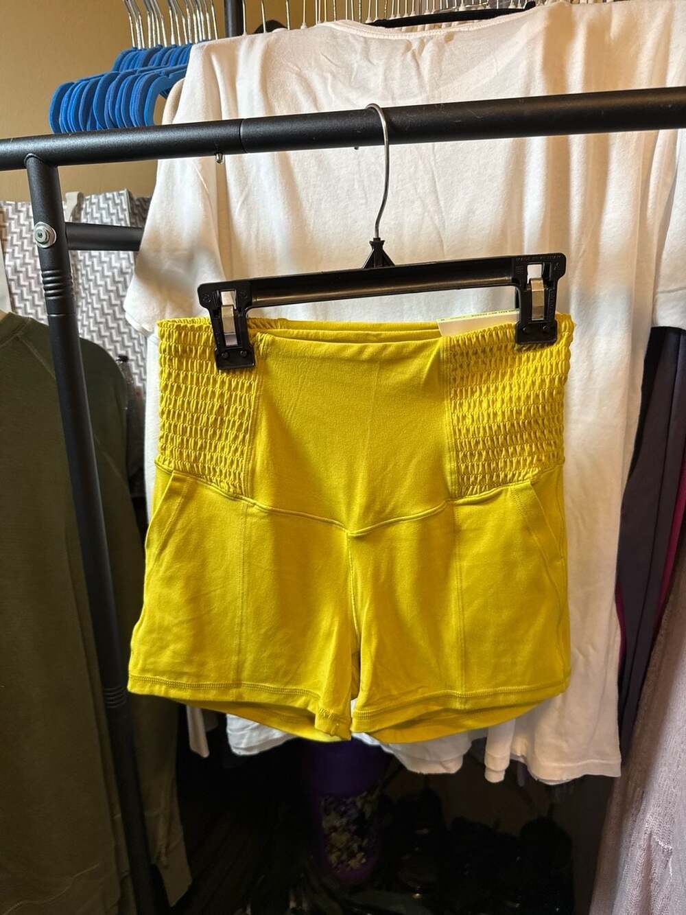 OFFLINE by Aerie Real Me 3" Smocked Shortie in Yellow